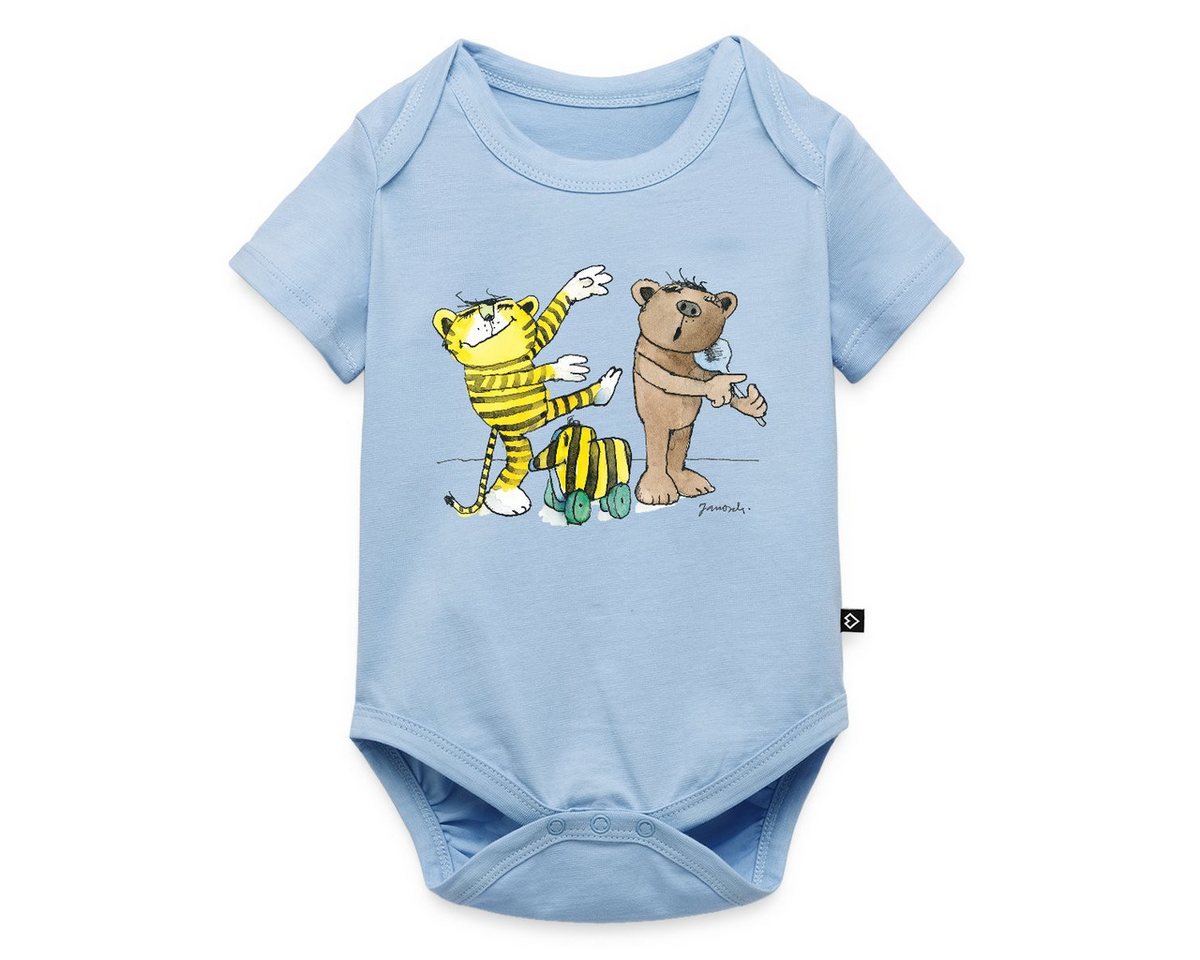 Spreadshirt Kurzarmbody Janosch Tiger Und Bär Machen Musik Kurzarm Baby Body (1-tlg) von Spreadshirt