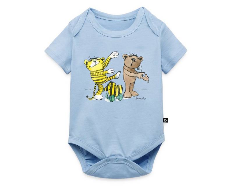 Spreadshirt Kurzarmbody Janosch Tiger Und Bär Machen Musik Kurzarm Baby Body (1-tlg) von Spreadshirt