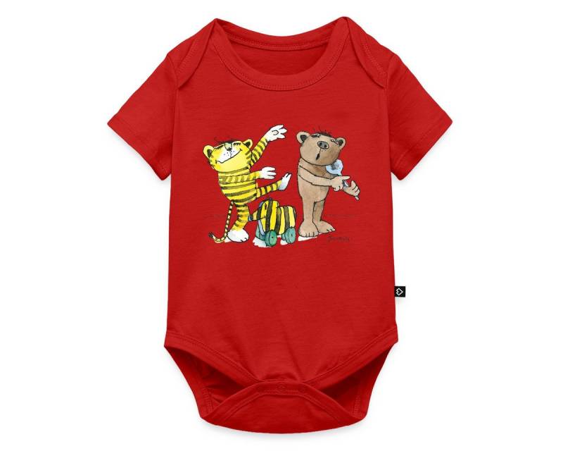 Spreadshirt Kurzarmbody Janosch Tiger Und Bär Machen Musik Kurzarm Baby Body (1-tlg) von Spreadshirt