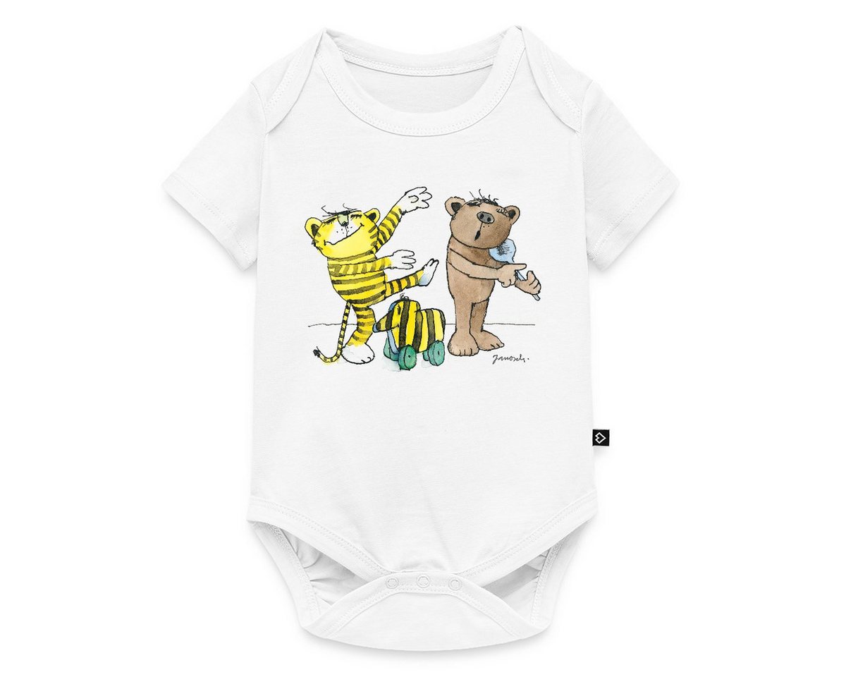 Spreadshirt Kurzarmbody Janosch Tiger Und Bär Machen Musik Kurzarm Baby Body (1-tlg) von Spreadshirt