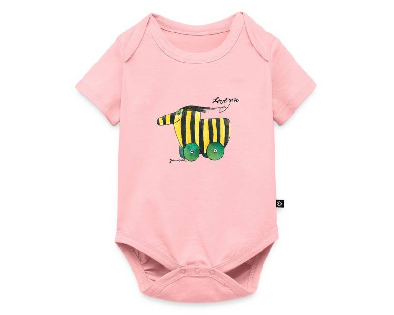 Spreadshirt Kurzarmbody Janosch Tigerente Love You Kurzarm Baby Body (1-tlg) von Spreadshirt