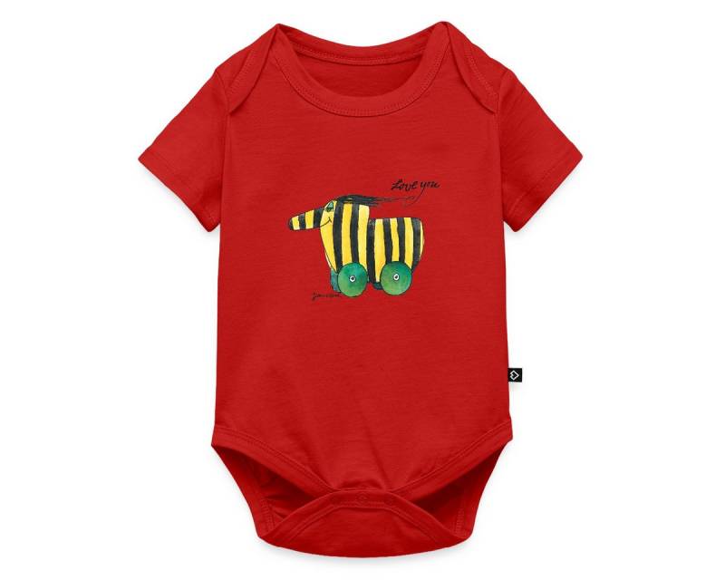 Spreadshirt Kurzarmbody Janosch Tigerente Love You Kurzarm Baby Body (1-tlg) von Spreadshirt