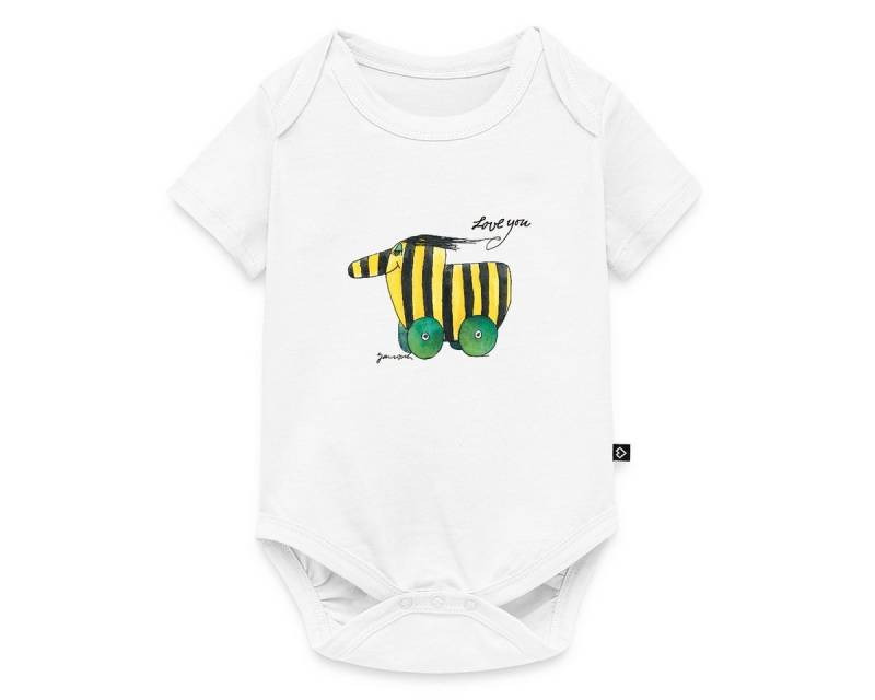 Spreadshirt Kurzarmbody Janosch Tigerente Love You Kurzarm Baby Body (1-tlg) von Spreadshirt