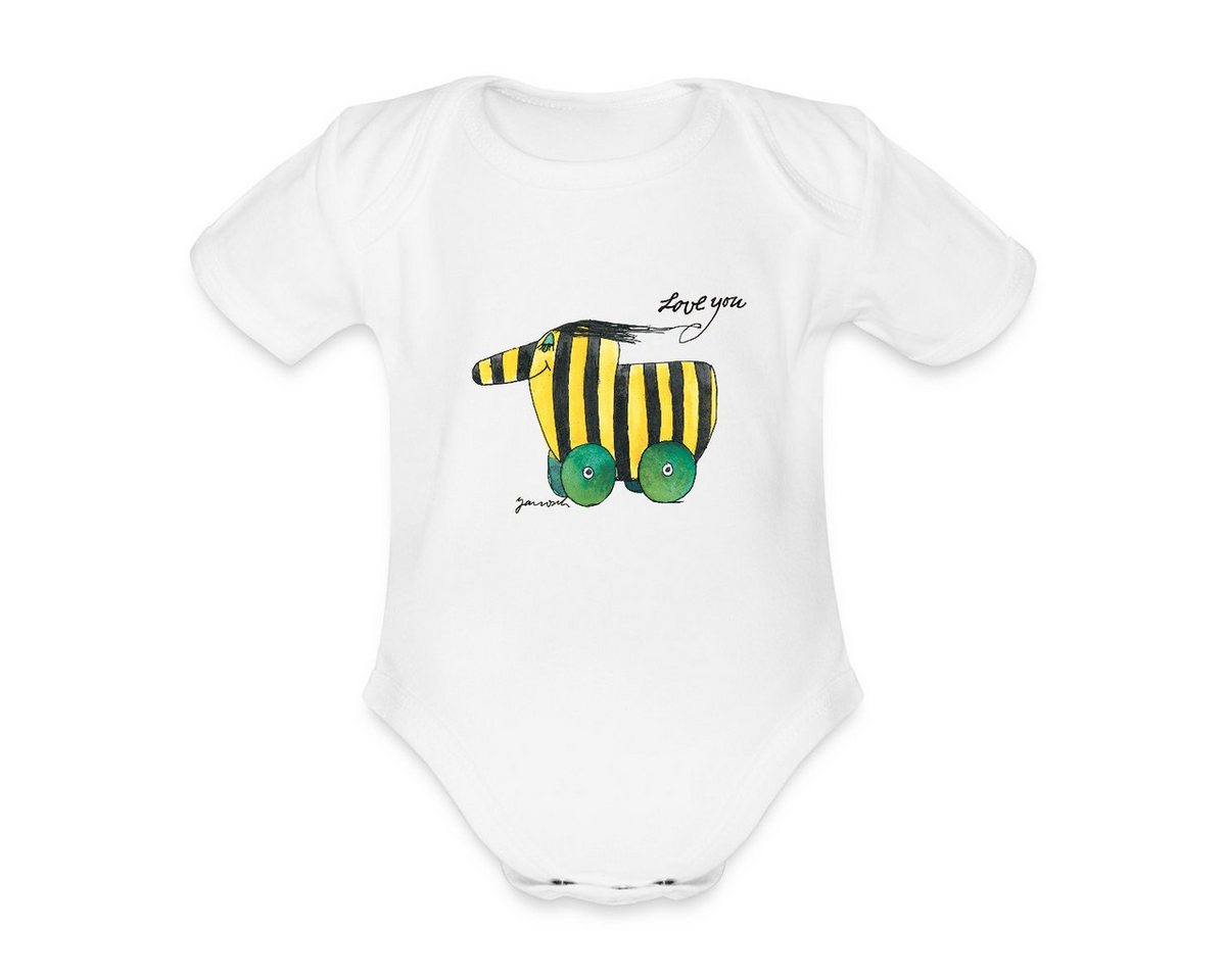 Spreadshirt Kurzarmbody Janosch Tigerente Love You Kurzarm Baby Body (1-tlg) von Spreadshirt