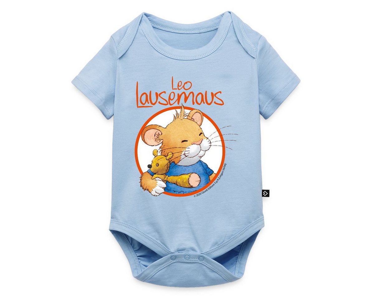 Spreadshirt Kurzarmbody Leo Lausemaus Logo Kurzarm Baby Body (1-tlg) von Spreadshirt