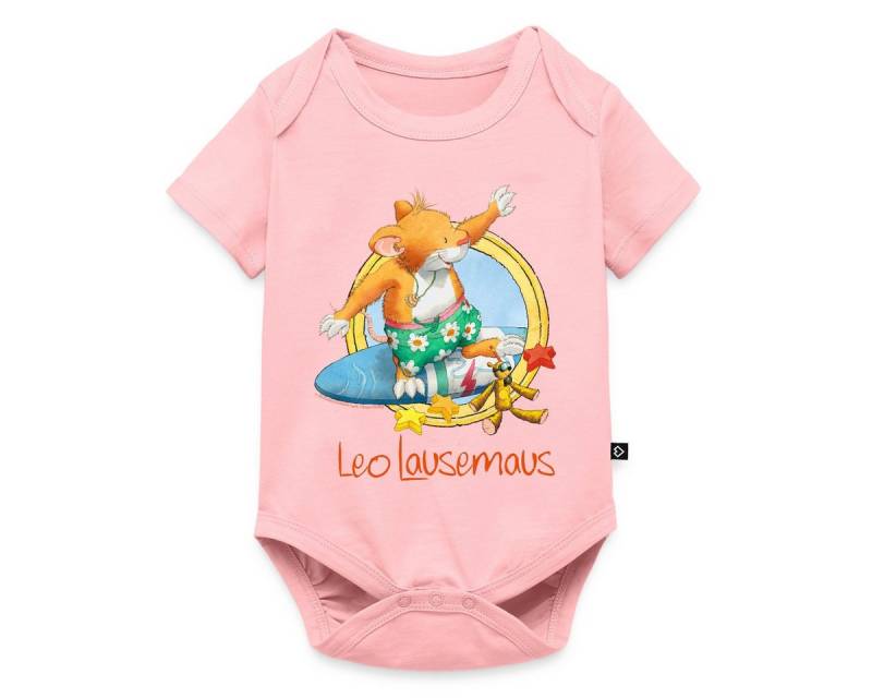 Spreadshirt Kurzarmbody Leo Lausemaus Sommer Surfer Urlaub Kurzarm Baby Body (1-tlg) von Spreadshirt