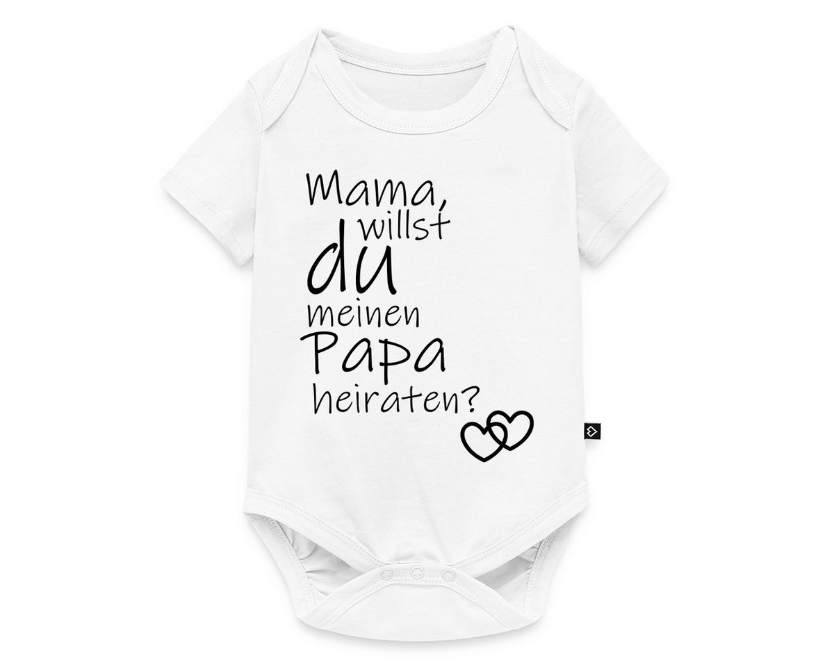 Spreadshirt Kurzarmbody Mama Willst Du Meinen Papa Heiraten Kurzarm Baby Body (1-tlg) von Spreadshirt
