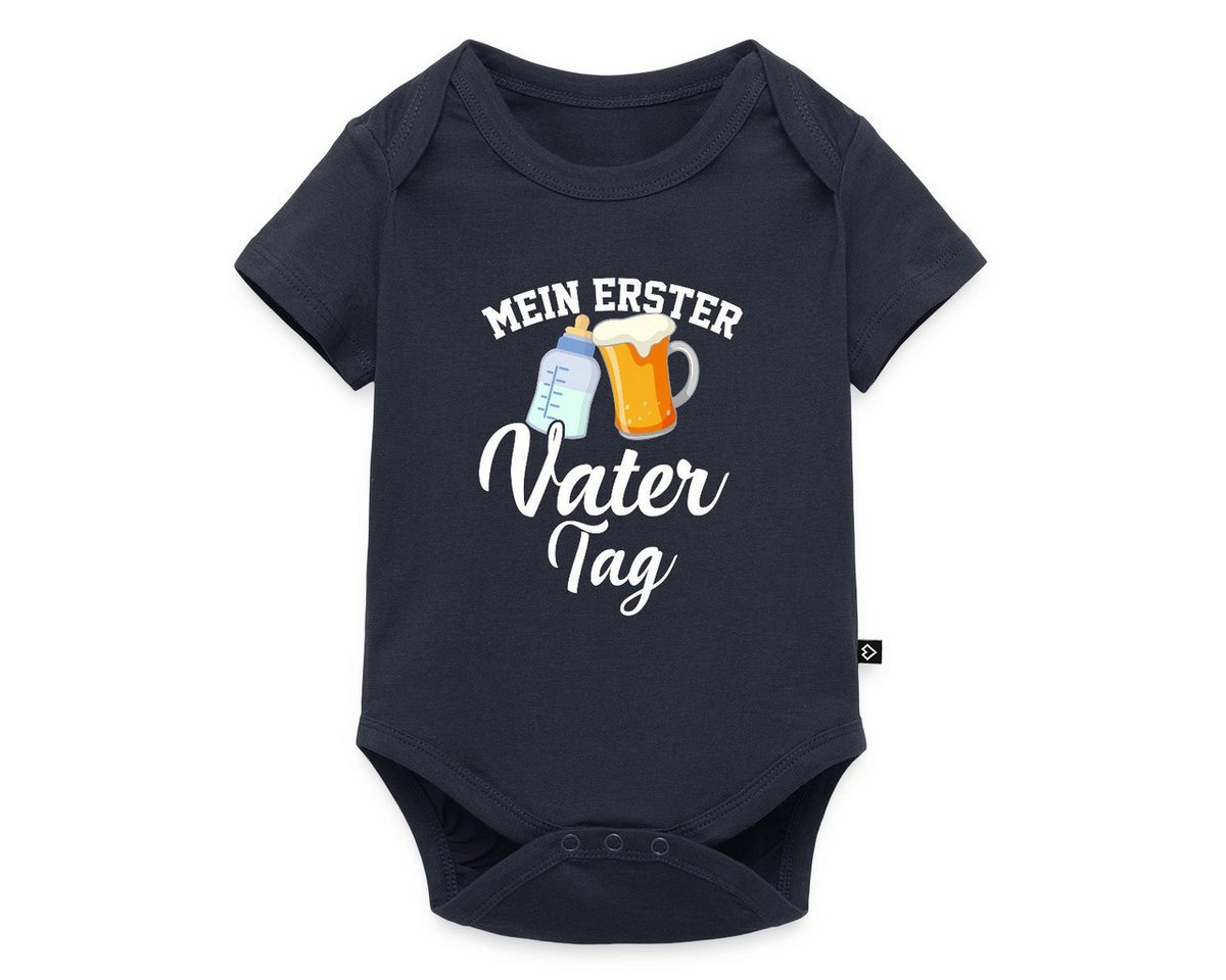 Spreadshirt Kurzarmbody Mein Erster Vatertag / Bester Papa Kurzarm Baby Body (1-tlg) von Spreadshirt