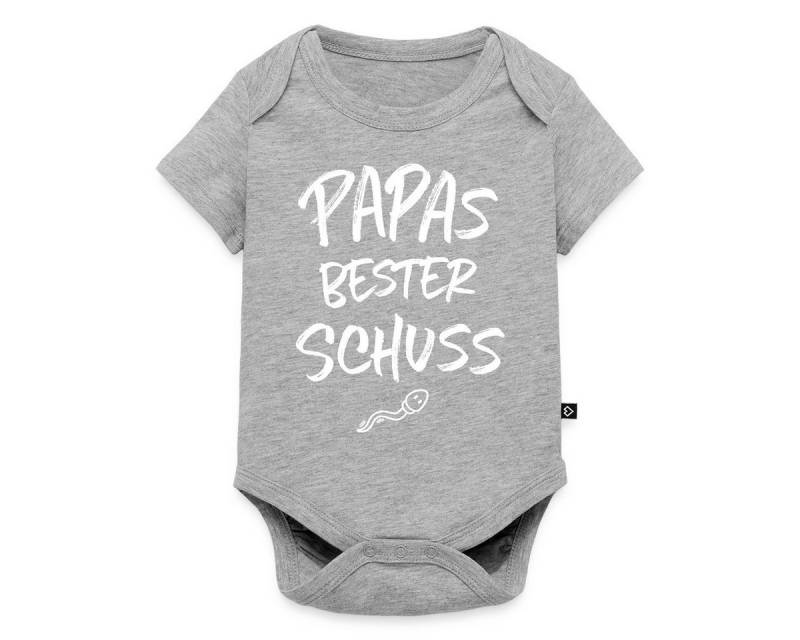 Spreadshirt Kurzarmbody Papas Bester Schuss Baby Party Lustiges Geschenk Kurzarm Baby Body (1-tlg) von Spreadshirt