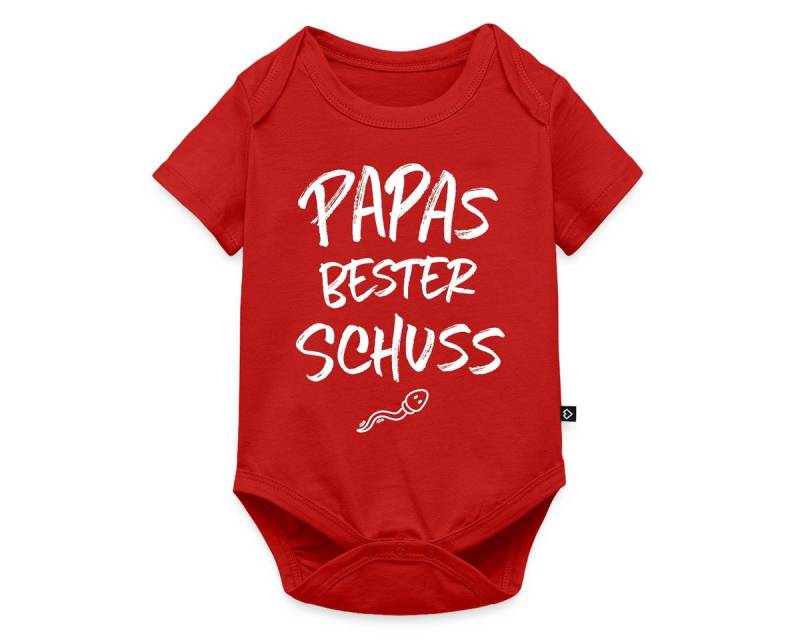 Spreadshirt Kurzarmbody Papas Bester Schuss Baby Party Lustiges Geschenk Kurzarm Baby Body (1-tlg) von Spreadshirt