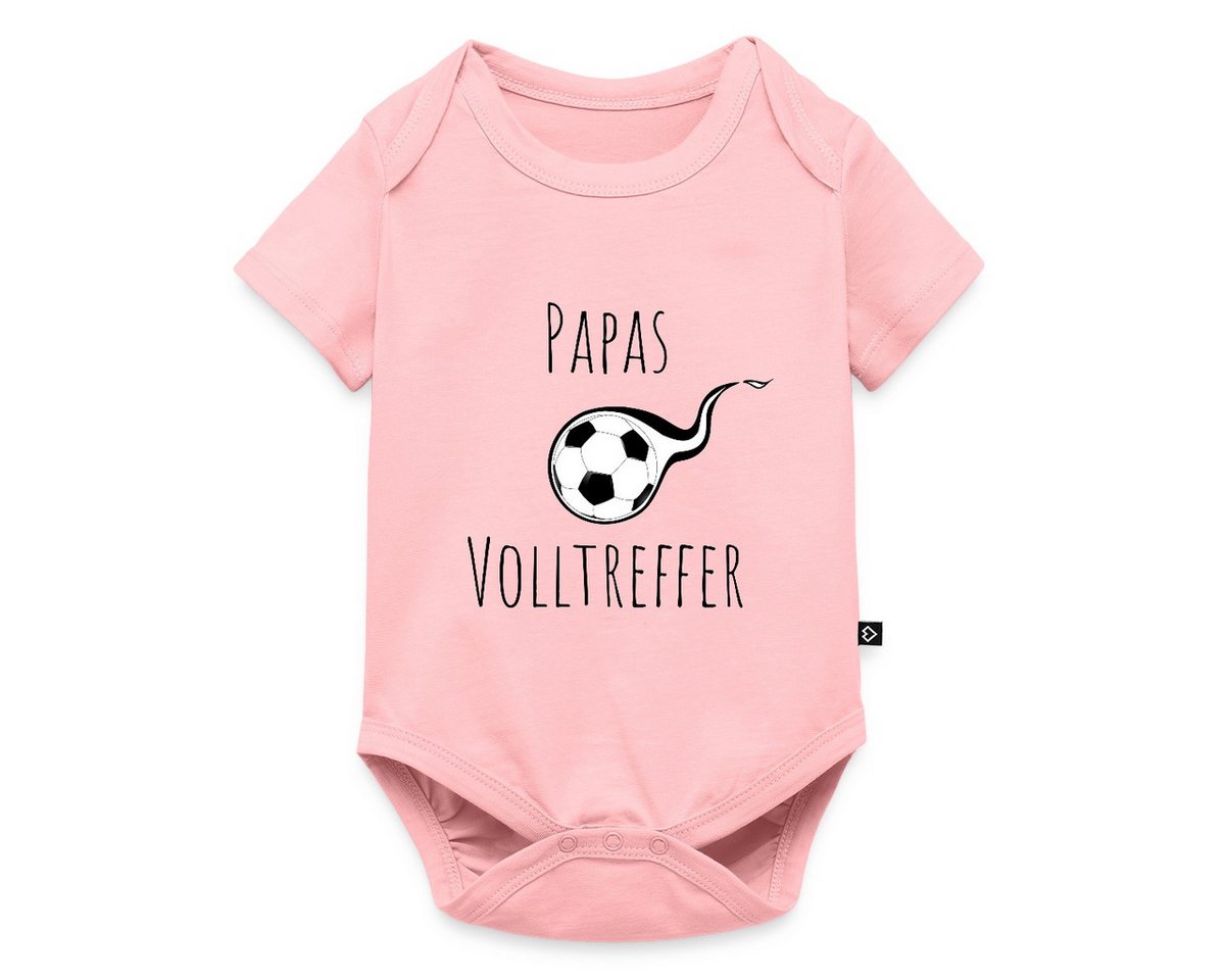 Spreadshirt Kurzarmbody Papas Volltreffer Nachwuchs Baby Fußball Kurzarm Baby Body (1-tlg) von Spreadshirt