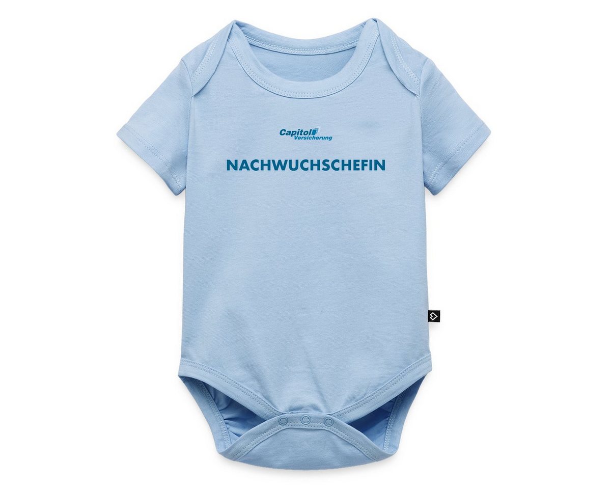 Spreadshirt Kurzarmbody Stromberg Capitol Versicherung Nachwuchschefin Kurzarm Baby Body (1-tlg) von Spreadshirt