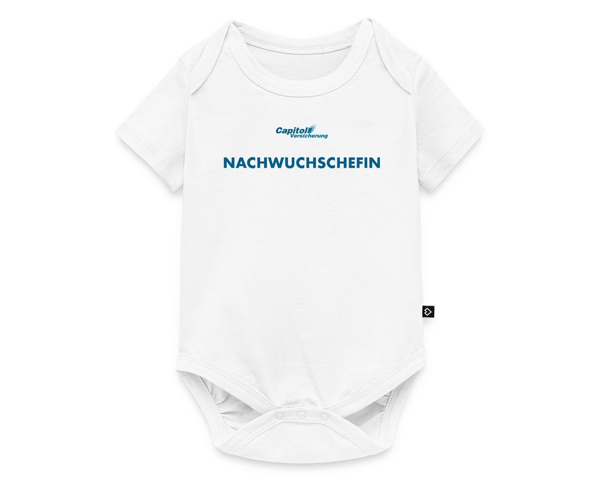 Spreadshirt Kurzarmbody Stromberg Capitol Versicherung Nachwuchschefin Kurzarm Baby Body (1-tlg) von Spreadshirt