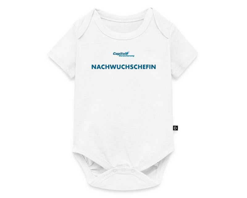 Spreadshirt Kurzarmbody Stromberg Capitol Versicherung Nachwuchschefin Kurzarm Baby Body (1-tlg) von Spreadshirt