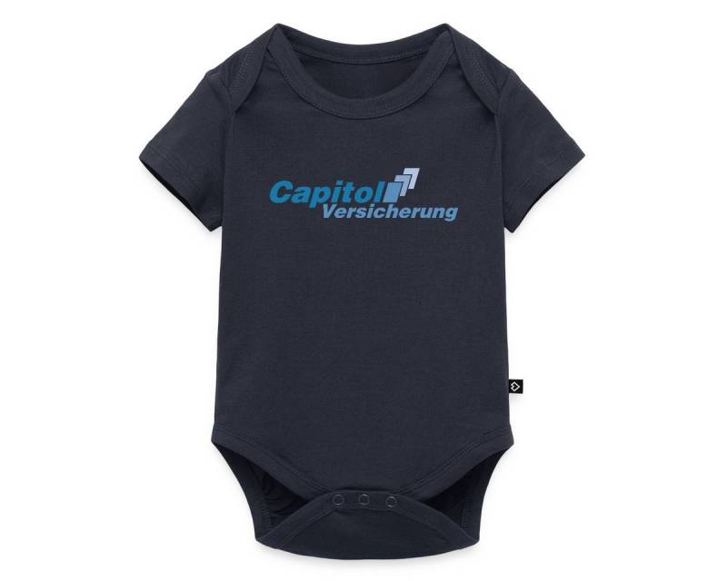 Spreadshirt Kurzarmbody Stromberg Logo Capitol Versicherung Kurzarm Baby Body (1-tlg) von Spreadshirt