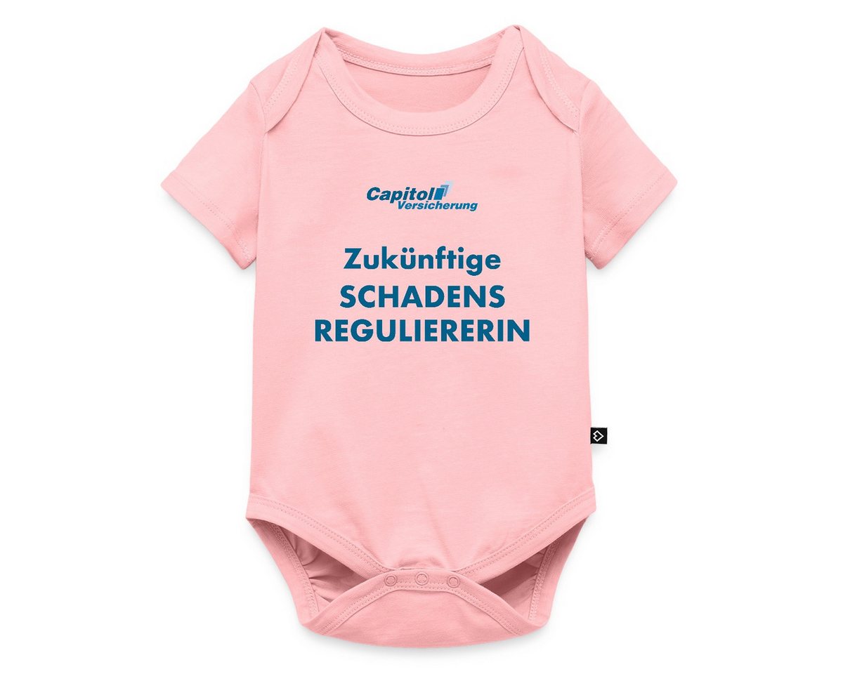 Spreadshirt Kurzarmbody Stromberg Zukünftige Schadensreguliererin Kurzarm Baby Body (1-tlg) von Spreadshirt