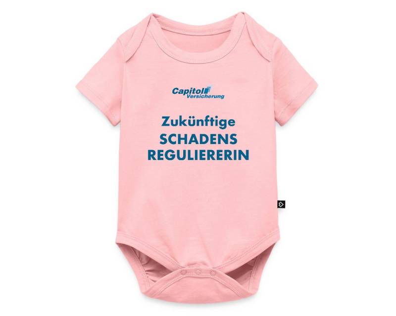 Spreadshirt Kurzarmbody Stromberg Zukünftige Schadensreguliererin Kurzarm Baby Body (1-tlg) von Spreadshirt