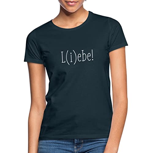 Spreadshirt L(i) ebe Liebe Lebe Statement Frauen T-Shirt, XXL, Navy von Spreadshirt
