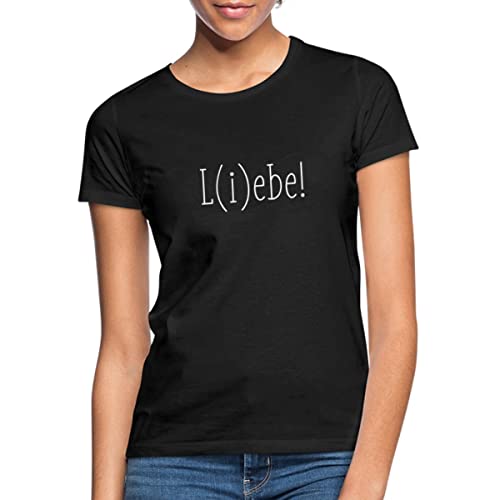 Spreadshirt L(i) ebe Liebe Lebe Statement Frauen T-Shirt, XXL, Schwarz von Spreadshirt