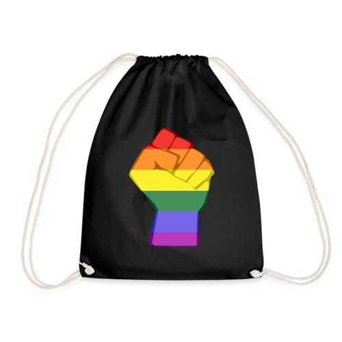 Spreadshirt LGBT Gay Pride Faust Regenbogen Turnbeutel, One size, Schwarz von Spreadshirt