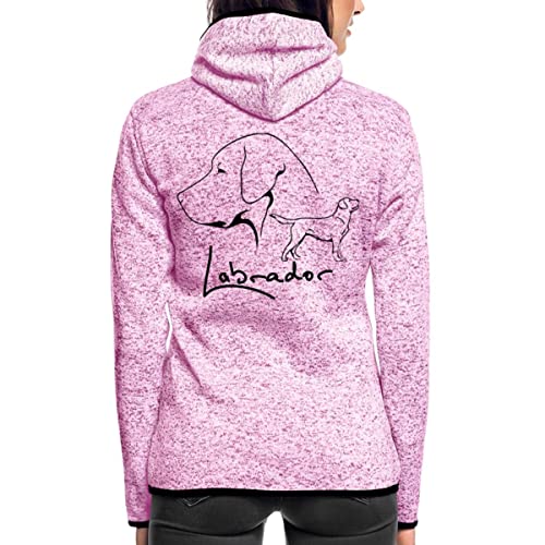 Spreadshirt Labrador Hund Hundebesitzer Hundemama Frauen Kapuzen-Fleecejacke, XL, Lila meliert von Spreadshirt