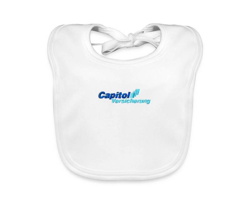 Spreadshirt Lätzchen Stromberg Gesticktes Logo Der Capitol Versicherung Bio Baby Lätzchen W, (1-St) von Spreadshirt