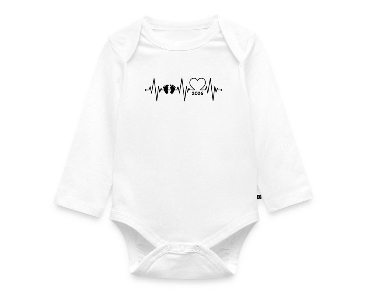 Spreadshirt Langarmbody Baby 2026 EKG Herzschlag Baby Body Langarm (1-tlg) von Spreadshirt