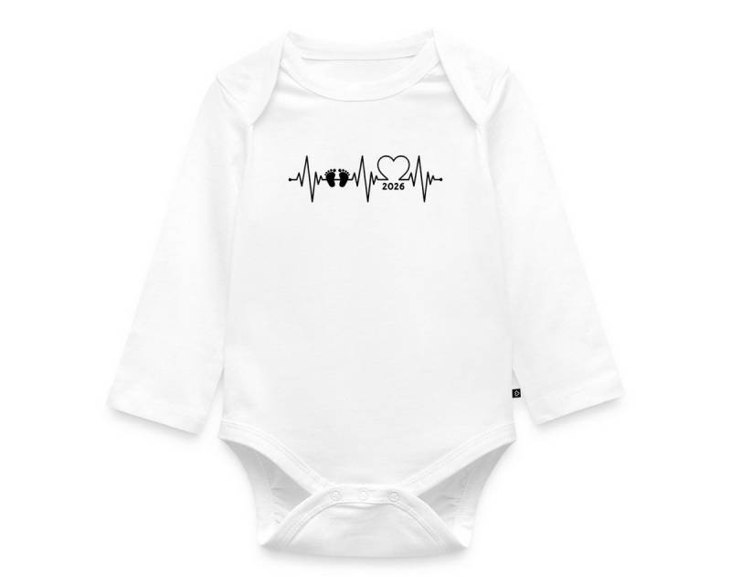 Spreadshirt Langarmbody Baby 2026 EKG Herzschlag Baby Body Langarm (1-tlg) von Spreadshirt