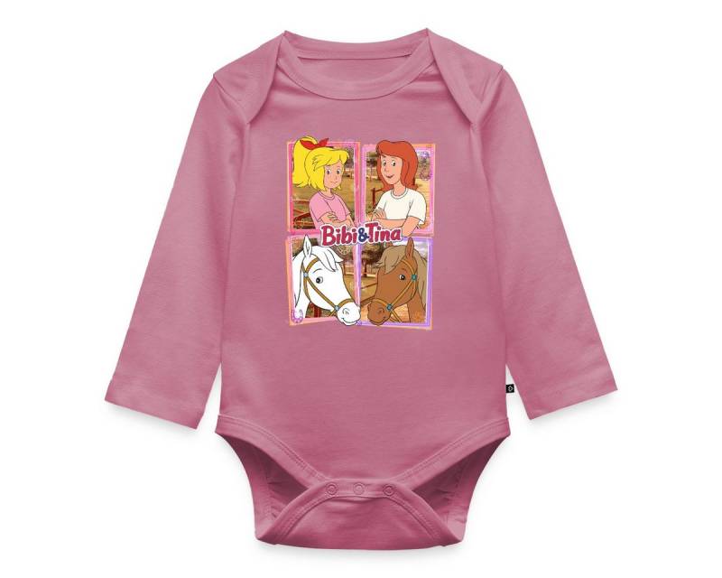 Spreadshirt Langarmbody Bibi Und Tina Mit Amadeus Und Sabrina Kachelmotiv Baby Body Langarm (1-tlg) von Spreadshirt