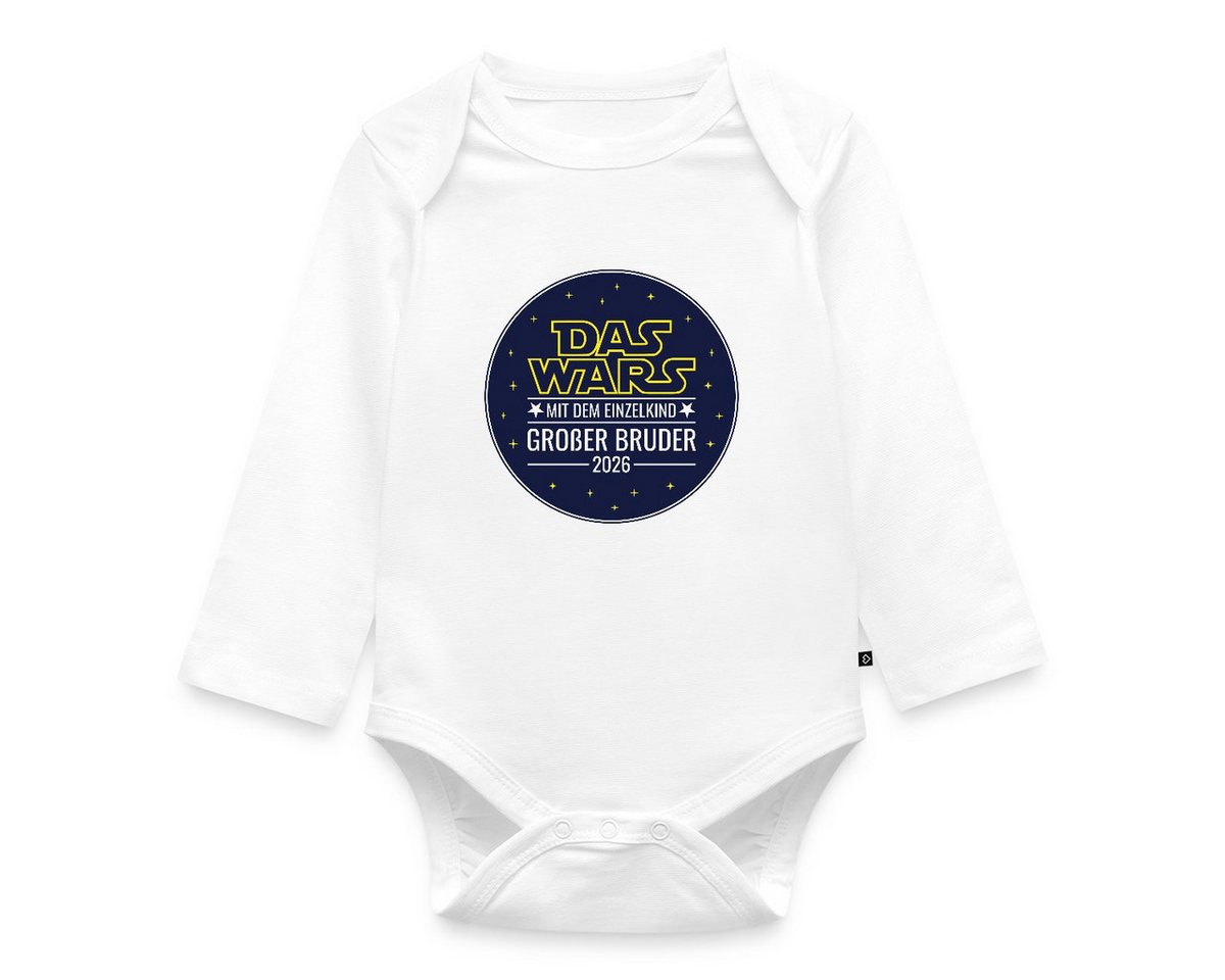 Spreadshirt Langarmbody Das wars mit dem Einzelkind Grosser Bruder 2026 Baby Body Langarm (1-tlg) von Spreadshirt