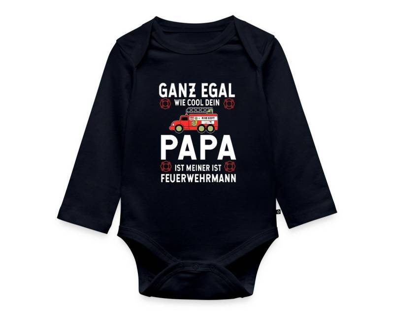 Spreadshirt Langarmbody Feuerwehr Papa Lustiger Spruch Feuerwehrmann Baby Body Langarm (1-tlg) von Spreadshirt