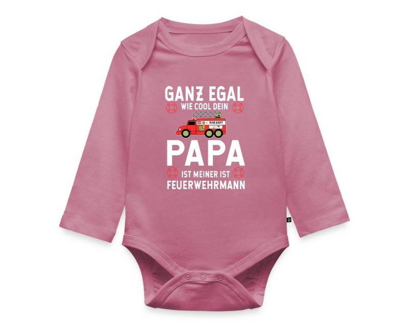 Spreadshirt Langarmbody Feuerwehr Papa Lustiger Spruch Feuerwehrmann Baby Body Langarm (1-tlg) von Spreadshirt