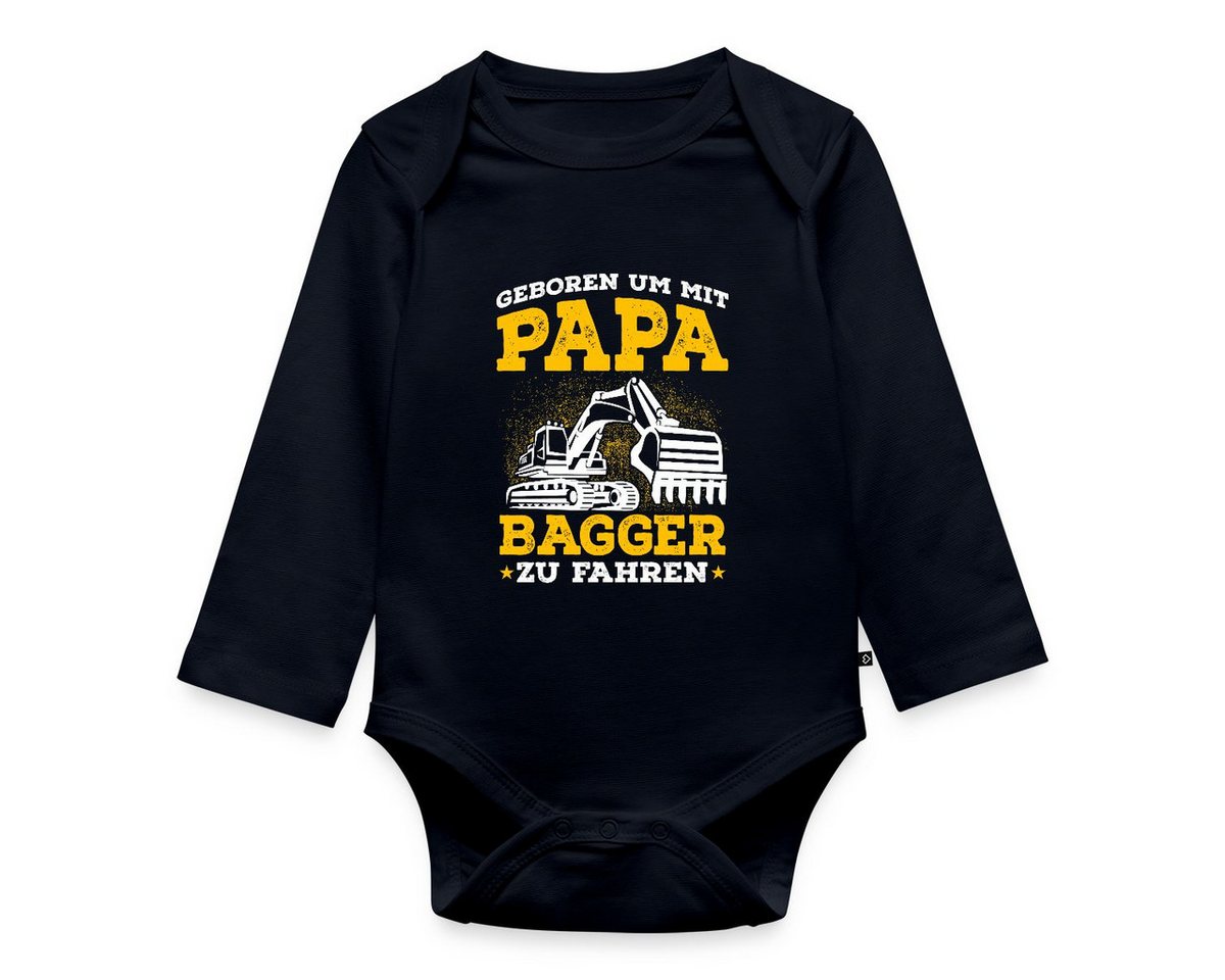 Spreadshirt Langarmbody Geboren Um Mit Papa Bagger Zu Fahren Spruch Baby Body Langarm (1-tlg) von Spreadshirt