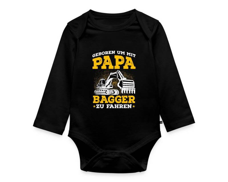 Spreadshirt Langarmbody Geboren Um Mit Papa Bagger Zu Fahren Spruch Baby Body Langarm (1-tlg) von Spreadshirt