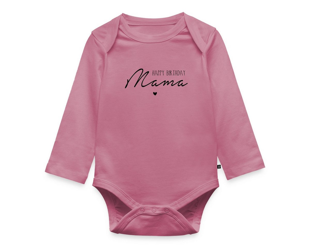 Spreadshirt Langarmbody Happy Birthday Mama Alles Gute Mit Herz Baby Body Langarm (1-tlg) von Spreadshirt