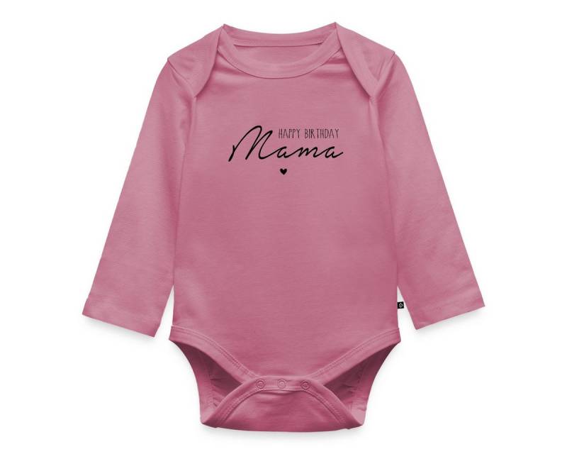 Spreadshirt Langarmbody Happy Birthday Mama Alles Gute Mit Herz Baby Body Langarm (1-tlg) von Spreadshirt