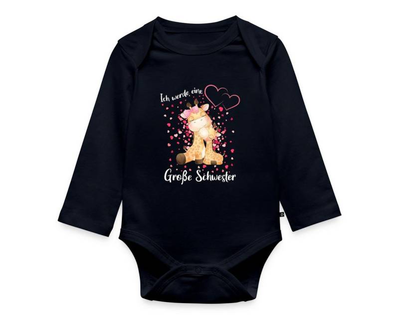 Spreadshirt Langarmbody Ich Werde Eine Große Schwester 2025 Giraffen Baby Body Langarm (1-tlg) von Spreadshirt