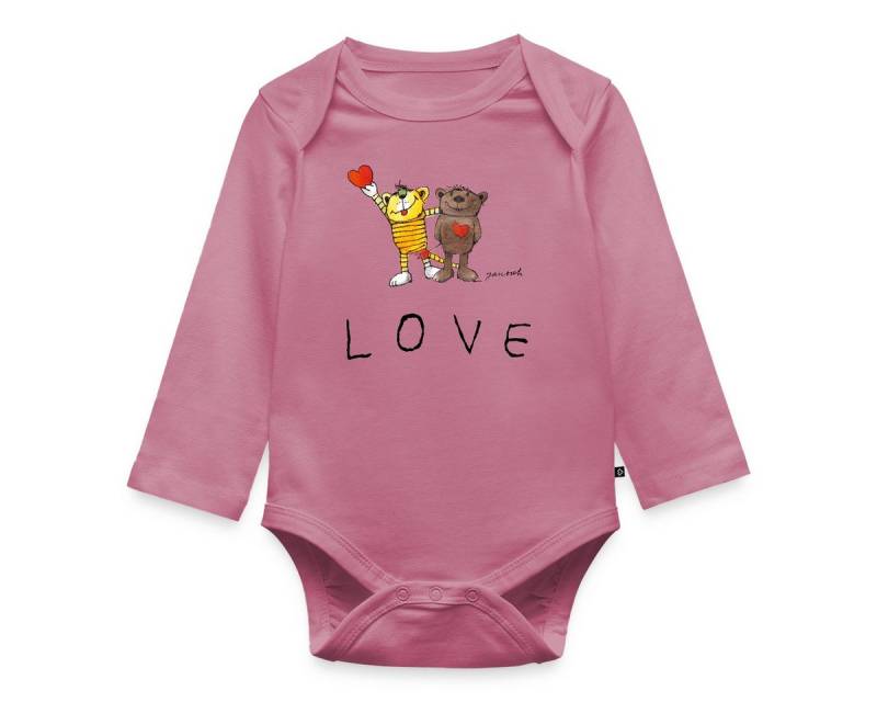 Spreadshirt Langarmbody Janosch Bär Tiger Love Liebe Baby Body Langarm (1-tlg) von Spreadshirt