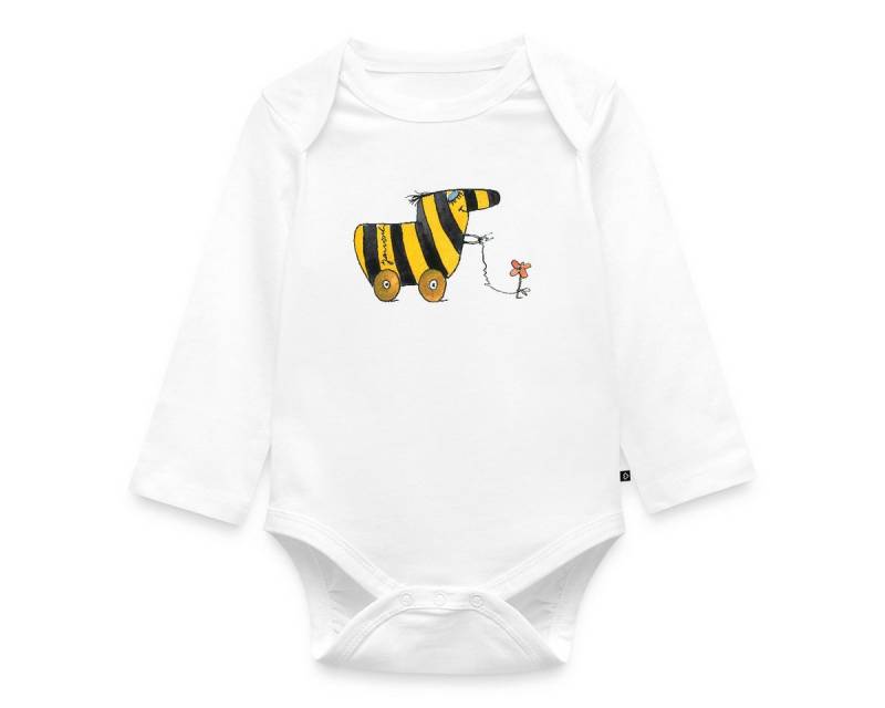 Spreadshirt Langarmbody Janosch Große Tigerente Mit Blume Baby Body Langarm (1-tlg) von Spreadshirt