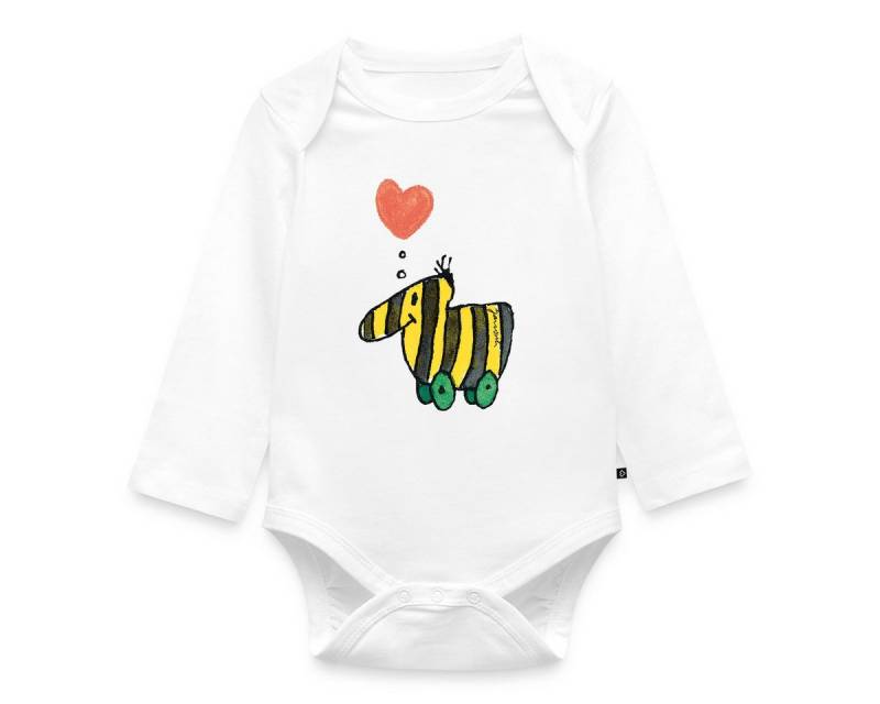 Spreadshirt Langarmbody Janosch Große Tigerente Mit Herz Liebe Baby Body Langarm (1-tlg) von Spreadshirt