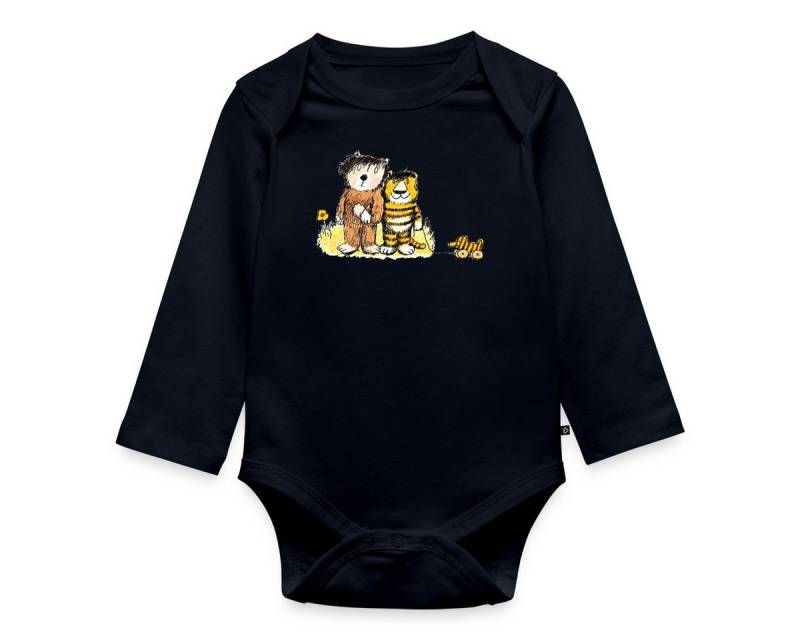 Spreadshirt Langarmbody Janosch Tiger, Bär und Tigerente auf Wiese Baby Body Langarm (1-tlg) von Spreadshirt