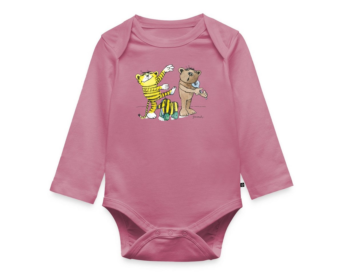 Spreadshirt Langarmbody Janosch Tiger Und Bär Machen Musik Baby Body Langarm (1-tlg) von Spreadshirt