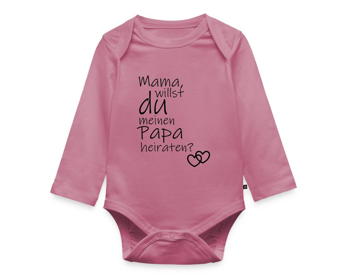 Spreadshirt Langarmbody Mama Willst Du Meinen Papa Heiraten Baby Body Langarm (1-tlg) von Spreadshirt
