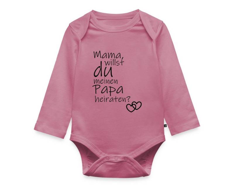 Spreadshirt Langarmbody Mama Willst Du Meinen Papa Heiraten Baby Body Langarm (1-tlg) von Spreadshirt