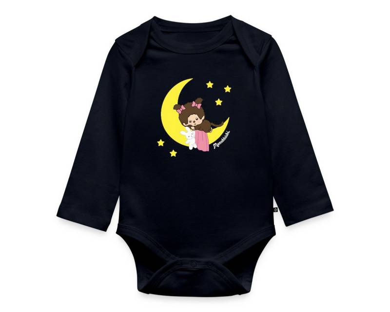 Spreadshirt Langarmbody Monchhichi Sleeping Girl Mond Baby Body Langarm (1-tlg) von Spreadshirt