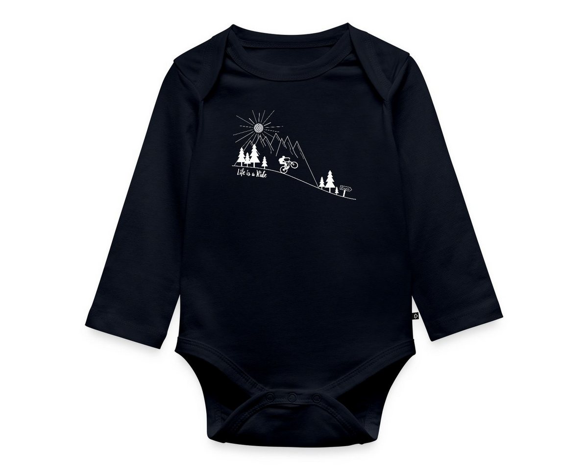 Spreadshirt Langarmbody Mountainbike Life Is A Ride Spruch Baby Body Langarm (1-tlg) von Spreadshirt