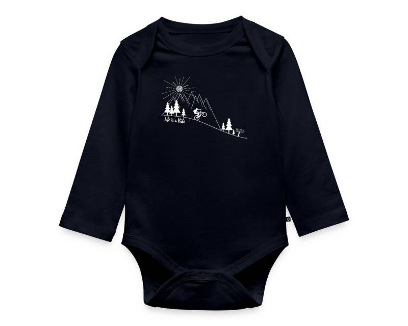 Spreadshirt Langarmbody Mountainbike Life Is A Ride Spruch Baby Body Langarm (1-tlg) von Spreadshirt