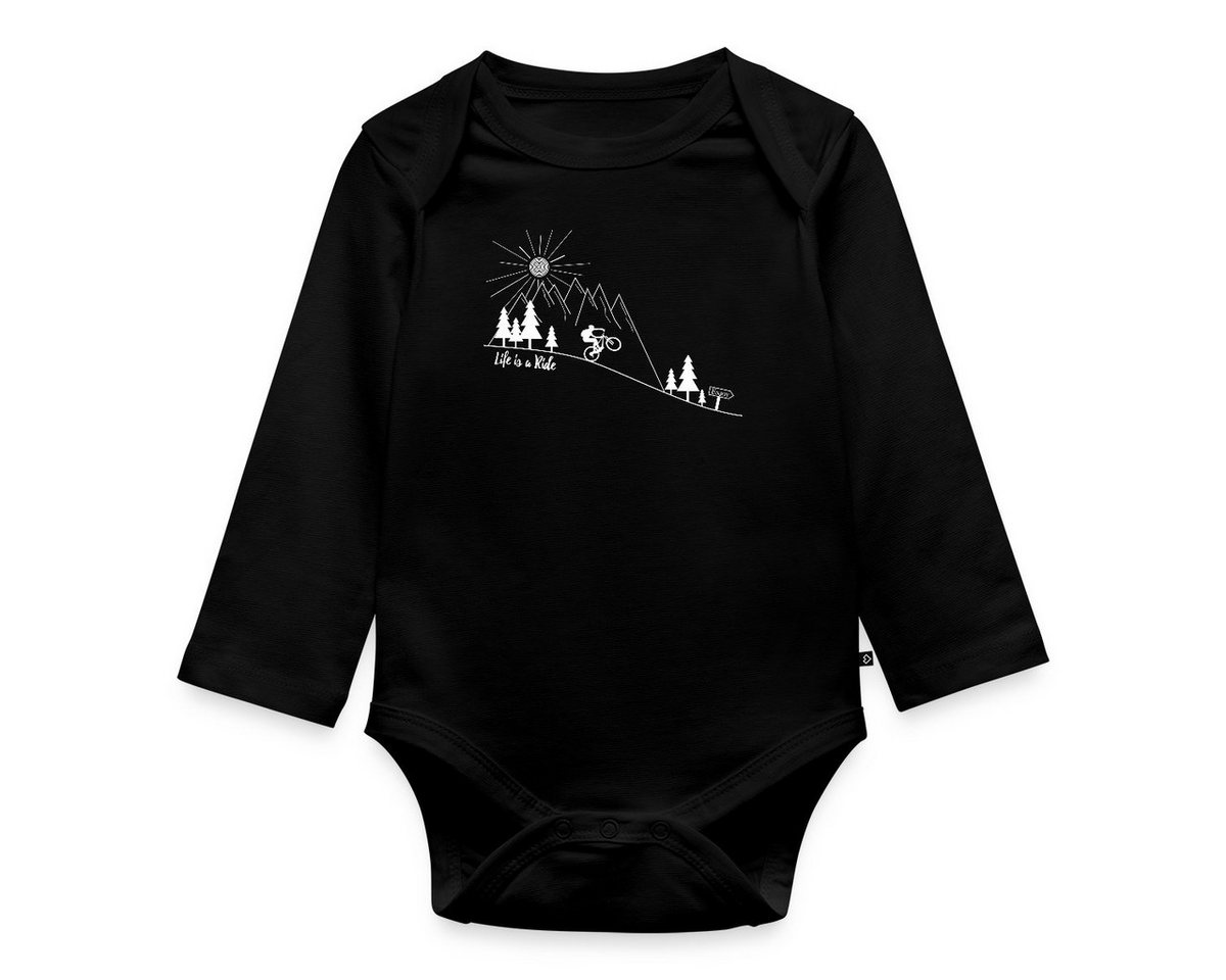 Spreadshirt Langarmbody Mountainbike Life Is A Ride Spruch Baby Body Langarm (1-tlg) von Spreadshirt