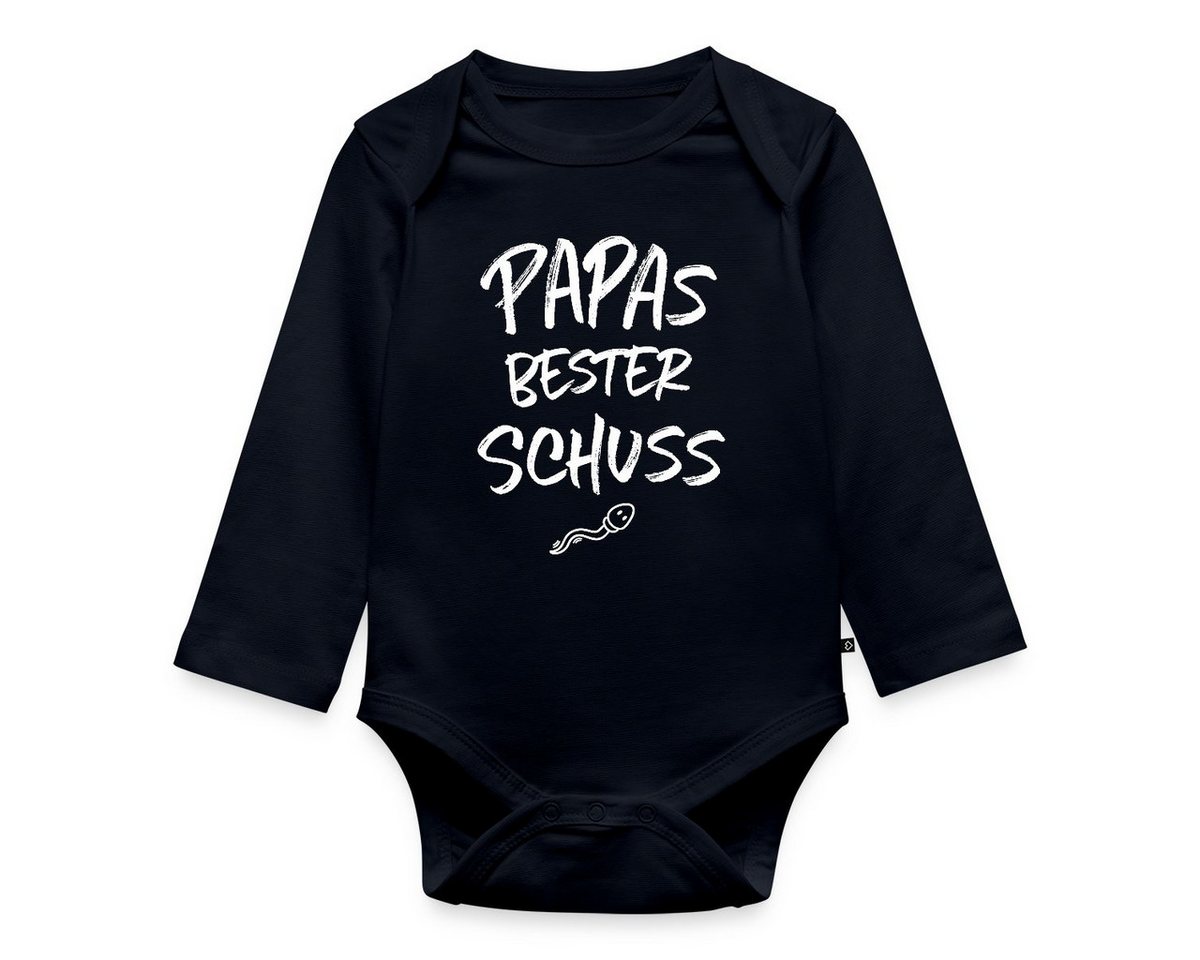 Spreadshirt Langarmbody Papas Bester Schuss Baby Party Lustiges Geschenk Baby Body Langarm (1-tlg) von Spreadshirt