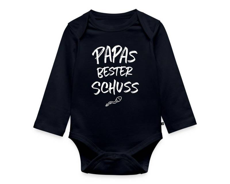 Spreadshirt Langarmbody Papas Bester Schuss Baby Party Lustiges Geschenk Baby Body Langarm (1-tlg) von Spreadshirt